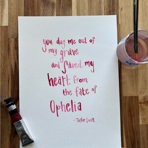 Taylor Swift Lyrics - Watercolor